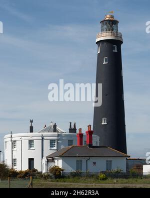 Le quatrième phare, Dungeness, Kent (1904) Banque D'Images
