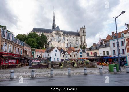 france,hauts-de-france,amiens,notre dame d'amiens,la cathédrale d'amiens,est un site classé au patrimoine mondial de l'unesco Banque D'Images