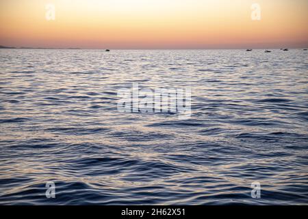 l'océan au coucher du soleil - vu de zadar, croatie Banque D'Images