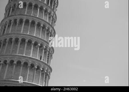 la tour principale de pise à la place des miracles (piazza dei miracoli) à toscany, italie Banque D'Images