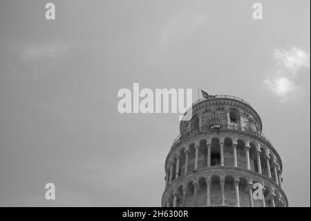 la tour principale de pise à la place des miracles (piazza dei miracoli) à toscany, italie Banque D'Images