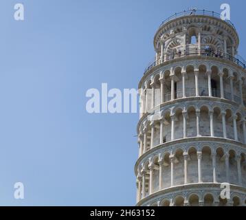 la tour principale de pise à la place des miracles (piazza dei miracoli) à toscany, italie Banque D'Images