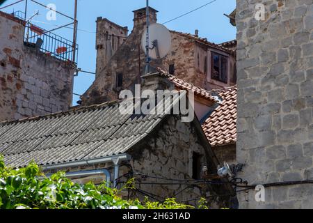 intérieur des murs du centre historique / vieille ville de split à dalmatie, croatie - lieu de tournage pour le jeu de thrones Banque D'Images