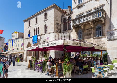 intérieur des murs du centre historique / vieille ville de split à dalmatie, croatie - lieu de tournage pour le jeu de thrones Banque D'Images