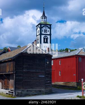 europe,norvège,province de trondelag,ville minière röros,église octogonale de 1784 dans la vieille ville Banque D'Images