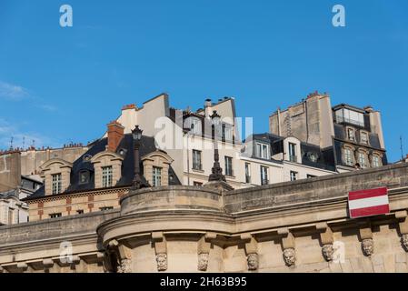 france,paris,appartements traditionnels à paris Banque D'Images