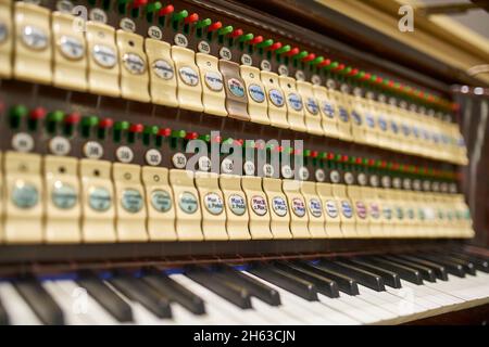 europe,allemagne,hambourg,orgue,table de jeux,clés,musique,orgue,ndr,welte funk orgue Banque D'Images