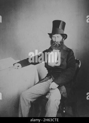 'Crimean War photos: Capitaine Hughes, récemment employé sur le service spécial en Circassia (il a apporté l'intelligence importante aux alliés à Kertch de la chute d'Anapa) ca.1855' Banque D'Images