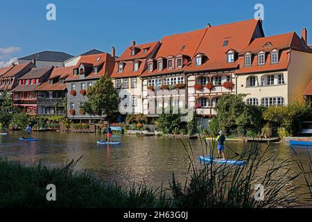 petite venise, rivière regnitz, bamberg, haute-franconie, bavière, allemagne Banque D'Images