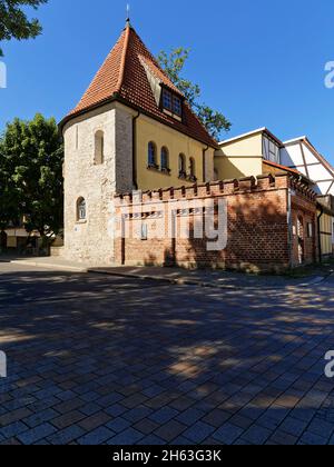 mur de ville et portes de la ville à zeitz, burgenlandkreis, saxe-anhalt, allemagne Banque D'Images