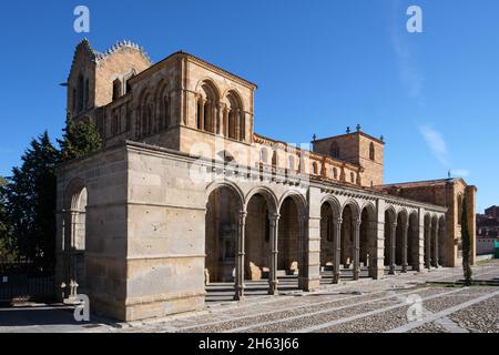 Basilique de San Vicente à Ávila, Espagne.Fondée au XIe siècle, elle n'a été terminée que deux siècles plus tard. Banque D'Images