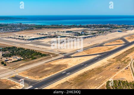 vue aérienne,aeropuerto de palma de mallorca,aéroport de palma de mallorca,palma,mallorca,iles baléares,espagne Banque D'Images