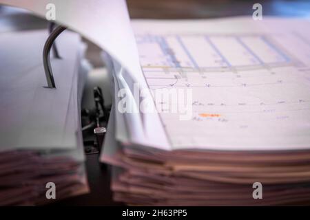 allemagne,bavière,construction d'une maison préfabriquée en bois, plan de construction, Banque D'Images