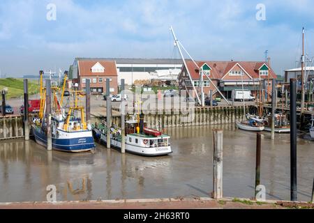 allemagne,basse-saxe,frise orientale,ferry de petkum à ditzum. Banque D'Images