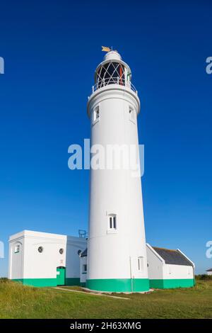 angleterre, hampshire, la nouvelle forêt, keyhaven, phare de hurst point et château de hurst Banque D'Images