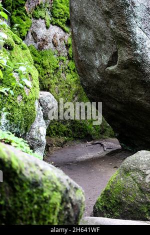 allemagne,bavière,fichtelgebirge,wunsiedel,labyrinthe rocheux luisenburg Banque D'Images