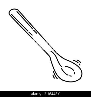 Spatule à crème pour visage partie de femmes Outils de traitement du visage ensemble d'icônes dessinées à la main vecteur. Illustration de Vecteur