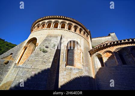 FRANCE, HERAULT (34) SAINT GUILHEM LE DÉSERT, L'ABBAYE DE GELLONE, PATRIMOINE MONDIAL DE L'UNESCO Banque D'Images