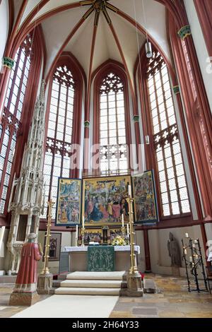 Choeur de l'église gothique de Kilian à Korbach Banque D'Images