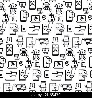 Illustration de l'e-commerce et de marketing Web modèle transparent Illustration de Vecteur
