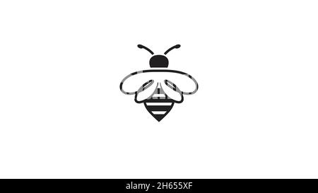 Creative Bee Abstract logo Design Vector Illustration de Vecteur