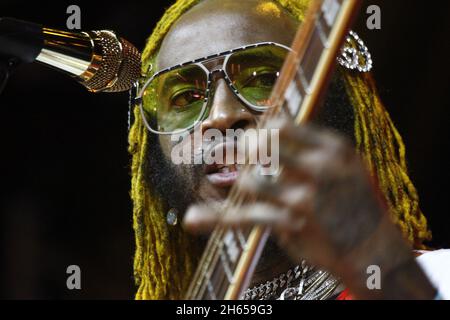 Las Vegas, États-Unis.13 novembre 2021.Thundercat se produit sur scène pendant le Day N Vegas Music Festival au Las Vegas Festival Grounds de Las Vegas, Nevada, le vendredi 12 novembre 2021.Photo de James Atoa/UPI crédit: UPI/Alay Live News Banque D'Images