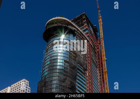 Résidences Aston Martin en construction au centre-ville de Miami Banque D'Images