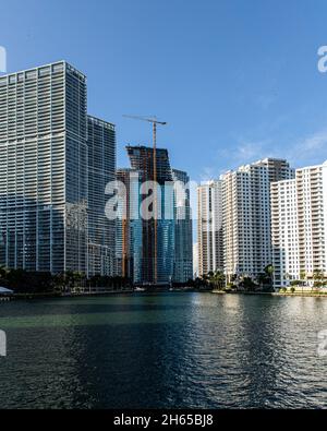 Résidences Aston Martin en construction au centre-ville de Miami Banque D'Images