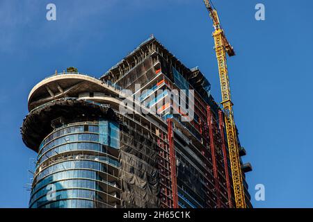 Résidences Aston Martin en construction au centre-ville de Miami Banque D'Images