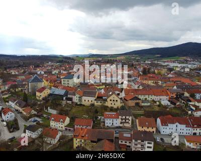 Furth im Wald, Allemagne: Paysage urbain aérien Banque D'Images