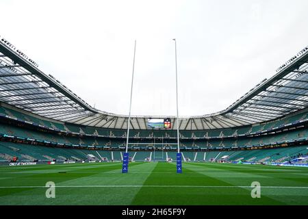 Vue générale à l'intérieur du sol avant le match international d'automne au stade de Twickenham, Londres.Date de la photo: Samedi 13 novembre 2021. Banque D'Images