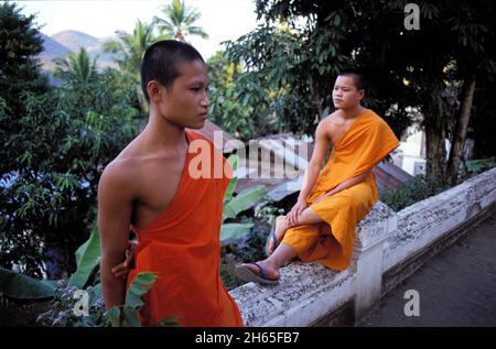 Laos, province de Luang Prabang, ville de Luang Prabang, Patrimoine mondial de l'UNESCO depuis 1995, temple Wat Xieng Thong // Laos, Luang Prabang pro Banque D'Images