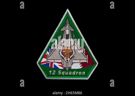 Timbre à tête plate du 12 Escadron de la Royal Air Force Banque D'Images