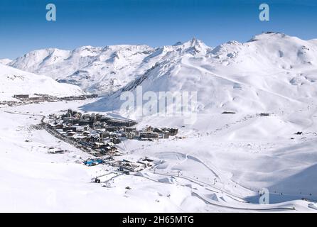 France, Savoie, Massif de la Vanoise, Tignes, Val Claret à 2127 mètres Banque D'Images