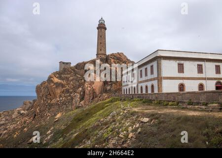 Phare de Cabo Vilan sur la côte de la mort, Galice, Espagne Banque D'Images