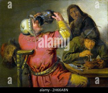 Jan Miense Molenaer - goût - cinq sens - 1637 Banque D'Images