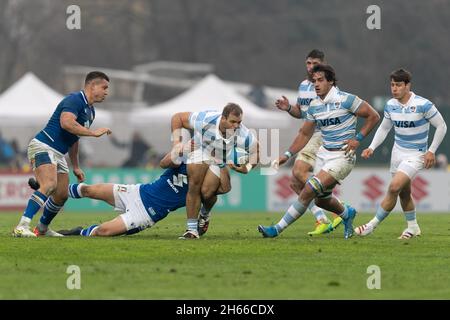 TRÉVISE, ITA.13 NOVEMBRE Facundo Bosch de Los Pumas pendant le match international amical entre l'Italie et l'Argentine au Stadio Comunale di Monigo, Trévise le samedi 13 novembre 2021.(Credit: MI News) Credit: MI News & Sport /Alamy Live News Banque D'Images