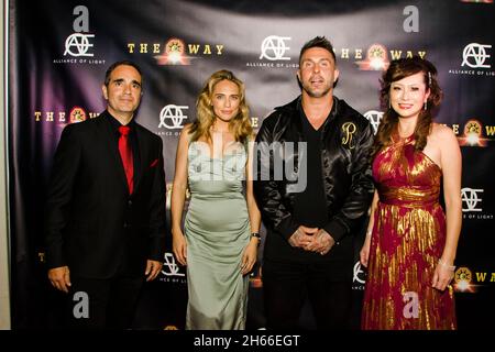 Red Carpet Premiere de l'action thriller film le chemin Banque D'Images