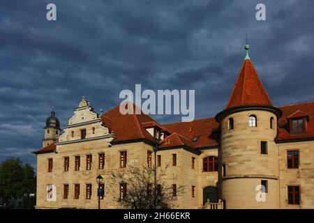 Amberg, Oberpfalz, Bayern Landratsamt, Schloß, Ein Spaziergang durch das mittelalterliche Zentrum Ambergs verzaubert Kulturliebhaber und Touristen ! Banque D'Images