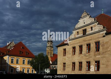 Amberg, Oberpfalz, Bayern Landratsamt, Schloß, Ein Spaziergang durch das mittelalterliche Zentrum Ambergs verzaubert Kulturliebhaber und Touristen ! Banque D'Images