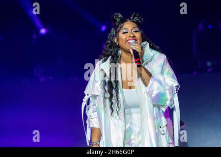 Las Vegas, États-Unis.12 novembre 2021.Jazmine Sullivan pendant le Day N Vegas Music Festival le 12 novembre 2021, à Las Vegas, Nevada (photo de Daniel DeSlover/Sipa USA) crédit: SIPA USA/Alay Live News Banque D'Images