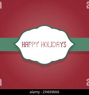 Joyeuses fêtes.Inspiration pour Noël.Couleurs traditionnelles.Illustration vectorielle, conception plate Illustration de Vecteur