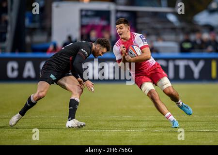 LONDRES, ROYAUME-UNI.13 novembre 2021.Archie White of Harlequins en action lors du match de rugby de Premiership entre Saracens Men et Harlequins au stade StoneX le samedi 13 novembre 2021.LONDRES, ANGLETERRE.Credit: Taka G Wu/Alay Live News Banque D'Images