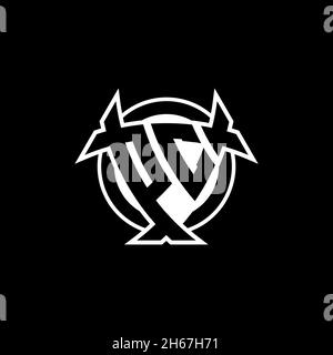 Lettre du logo PC Monogram avec un motif en forme de triangle et de cercle sur un arrière-plan isolé.Logo triangle monogramme, logo bouclier monogramme, trian Illustration de Vecteur