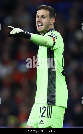 Cardiff, pays de Galles, 13 novembre 2021.Danny Ward of Wales lors du match de qualification de la coupe du monde de la FIFA au Cardiff City Stadium, Cardiff.Crédit photo à lire: Darren Staples / Sportimage crédit: Sportimage / Alay Live News Banque D'Images