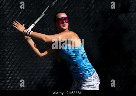 Tennis pro Marina Oetiker, jouant au Downtown tennis Club, à New York, 10/21/2021 modèle sorti Banque D'Images