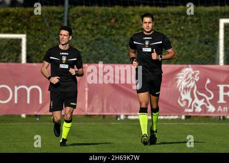 Arbitre Marco Pilleri pendant la série Un match entre A.S. Roma Women et ACF Fiorentina Femmile au stadio Tre Fontane le 14 novembre 2021 à Rome, Italie.(Photo de Domenico Cippitelli/Pacific Press) Banque D'Images