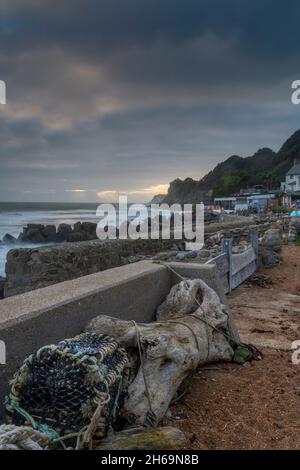 crique de l'île de wight, île de wight de ventnor, paysage côtier, littoral de l'île de wight, paysage marin atmosphérique à l'île de wight de steephill Banque D'Images