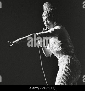 Josephine Baker au théâtre de la ville d'Amsterdam - 1960 Banque D'Images