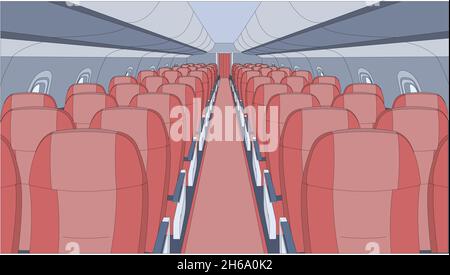 sièges d'avion à vecteur intérieur Illustration de Vecteur